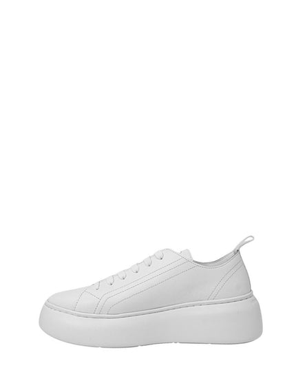 Armani Exchange White Leather Platform Sneakers