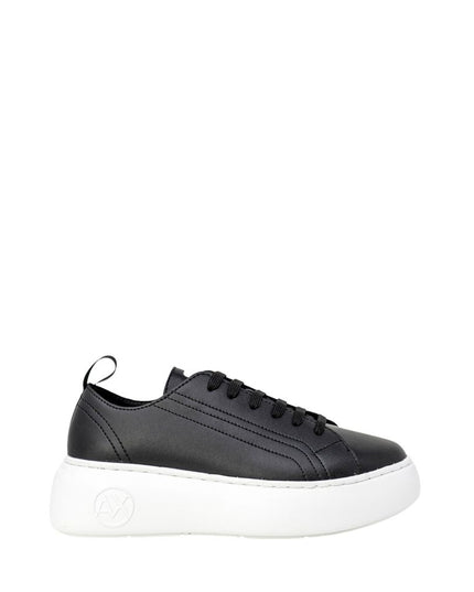 Armani Exchange Black Artificial Leather Low Top Sneakers