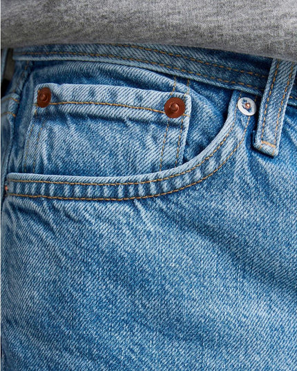 Jack Jones Blue Cotton Relaxed Fit Jean