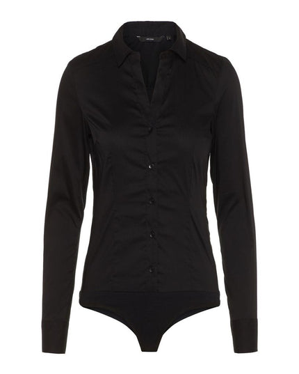 Vero Moda Black Cotton Bodysuit