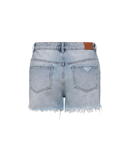 Only Light Blue Cotton Shorts