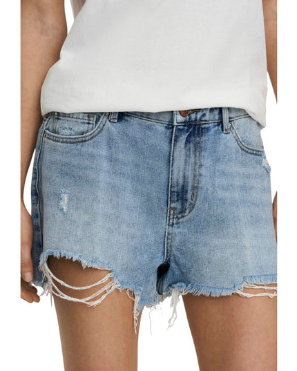 Only Light Blue Cotton Shorts