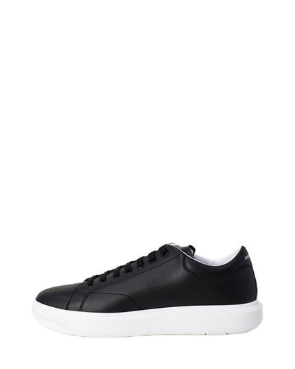Armani Exchange Black Leather Low Top Sneakers