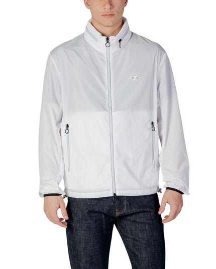 Armani Exchange White Polyester Shell Jacket