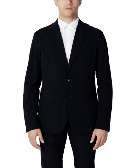 Armani Exchange Blue Cotton Blazer