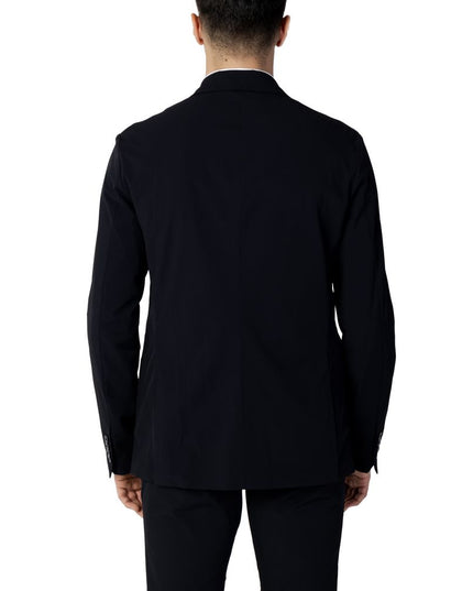 Armani Exchange Blue Cotton Blazer