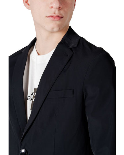 Armani Exchange Black Cotton Blazer