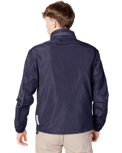 Armani Exchange Blue Polyester Shell Jacket