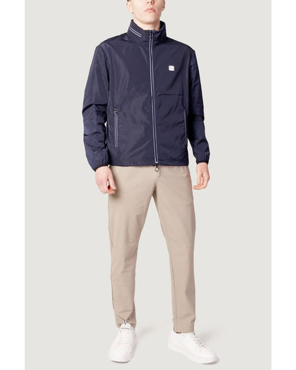 Armani Exchange Blue Polyester Shell Jacket