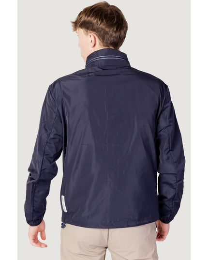 Armani Exchange Blue Polyester Shell Jacket