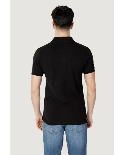 Tommy Hilfiger Jeans Black Cotton Polo Shirt