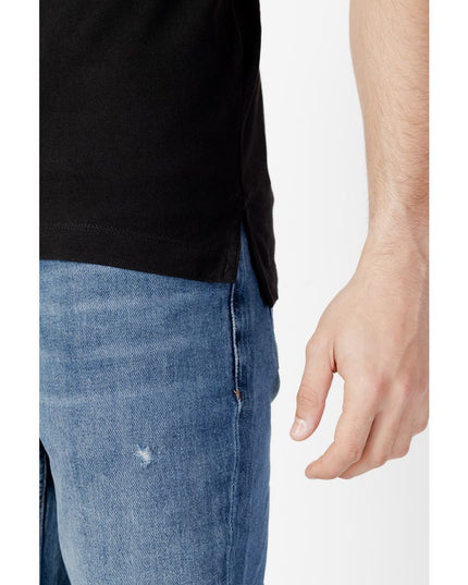 Tommy Hilfiger Jeans Black Cotton Polo Shirt