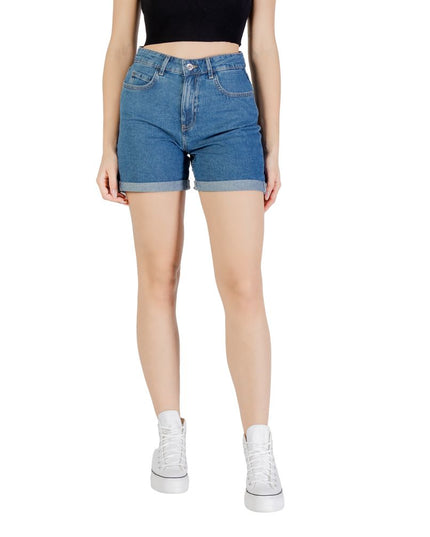Only Blue Cotton Shorts