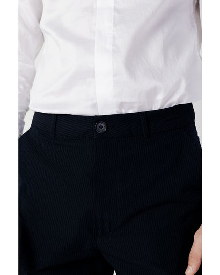 Armani Exchange Blue Cotton Casual Pants