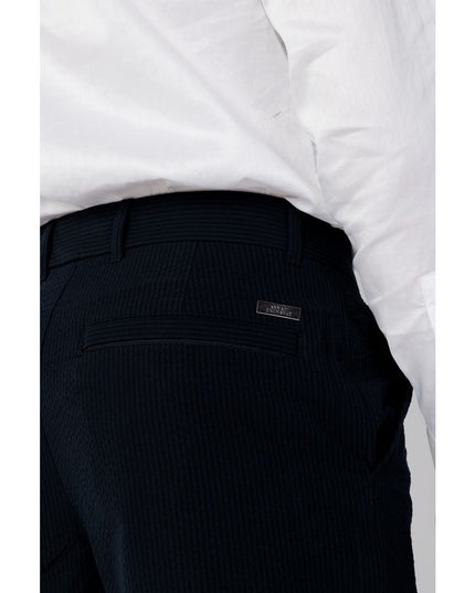 Armani Exchange Blue Cotton Casual Pants