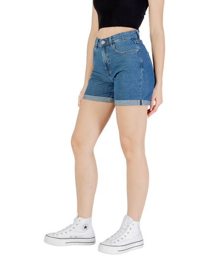 Only Blue Cotton Shorts