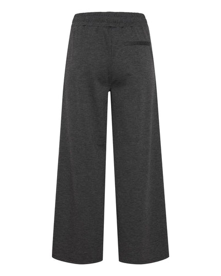 ICHI Gray Recycled Polyester Flared Pants