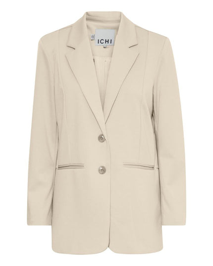 ICHI Beige Recycled Polyester Blazer