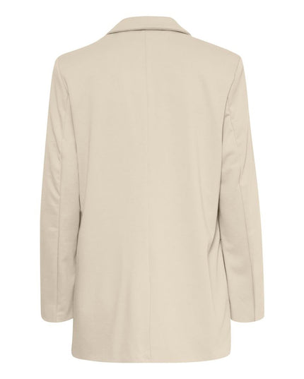 ICHI Beige Recycled Polyester Blazer