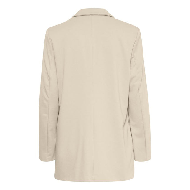 ICHI Beige Recycled Polyester Blazer