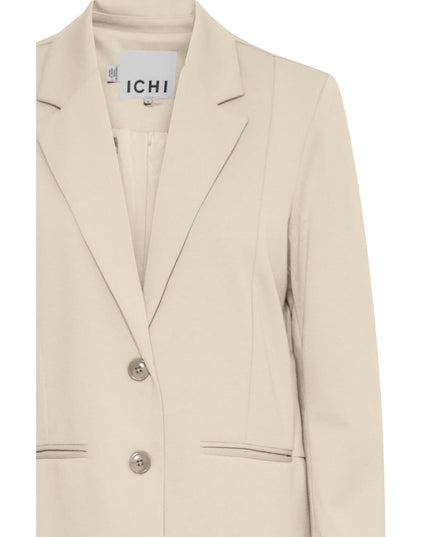 ICHI Beige Recycled Polyester Blazer