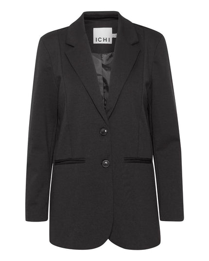 ICHI Black Recycled Polyester Blazer