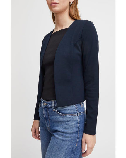 ICHI Blue Polyester Blazer