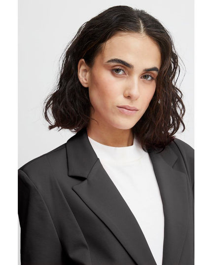 ICHI Black Recycled Polyester Blazer