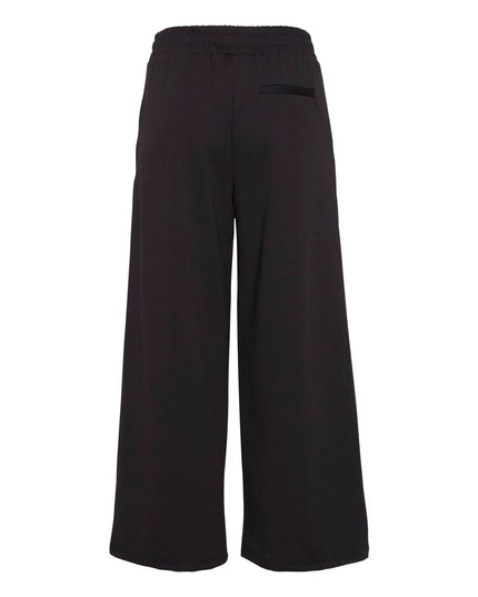 ICHI Black Recycled Polyester Flared Pants