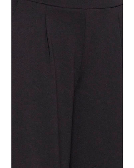 ICHI Black Recycled Polyester Flared Pants
