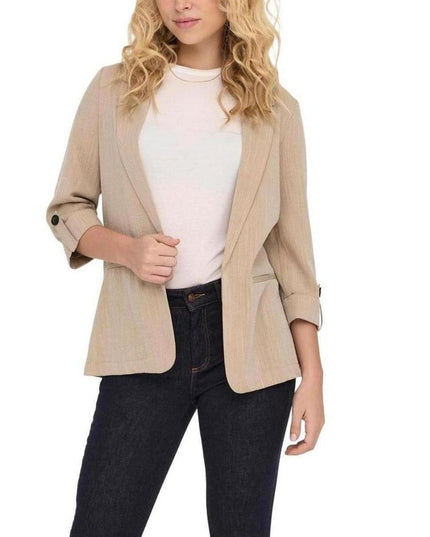 Only Beige Viscose Blazer