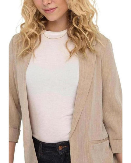 Only Beige Viscose Blazer