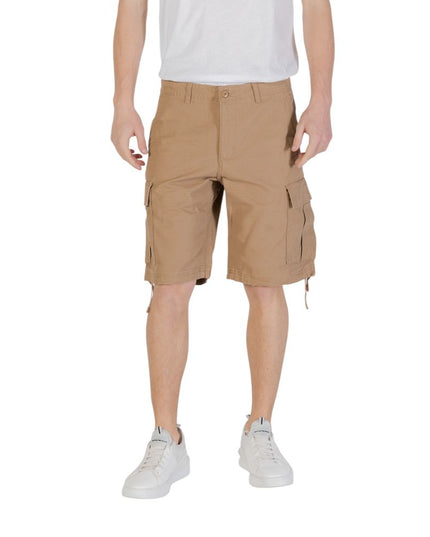 Jack Jones Beige Cotton Bermuda Shorts