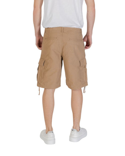 Jack Jones Beige Cotton Bermuda Shorts