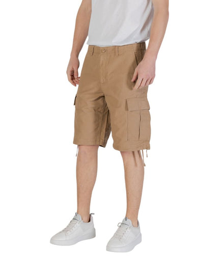 Jack Jones Beige Cotton Bermuda Shorts