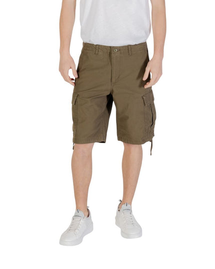 Jack Jones Green Cotton Bermuda Shorts