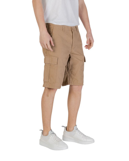 Jack Jones Beige Cotton Bermuda Shorts