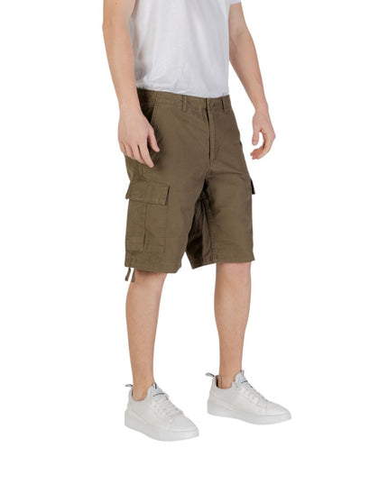 Jack Jones Green Cotton Bermuda Shorts
