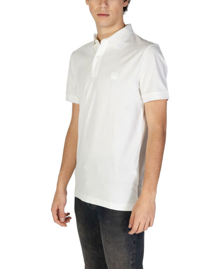 Hugo Boss White Cotton Polo Shirt