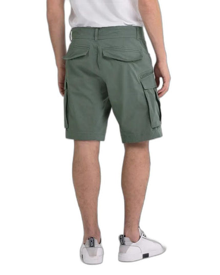 Replay Green Cotton Bermuda Shorts