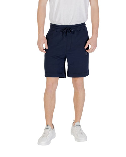 Hugo Boss Blue Cotton Bermuda Shorts