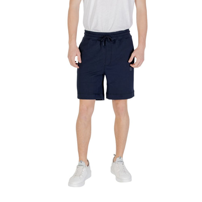 Hugo Boss Blue Cotton Bermuda Shorts