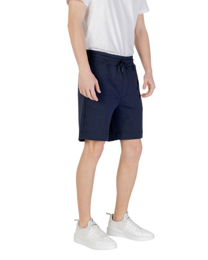 Hugo Boss Blue Cotton Bermuda Shorts
