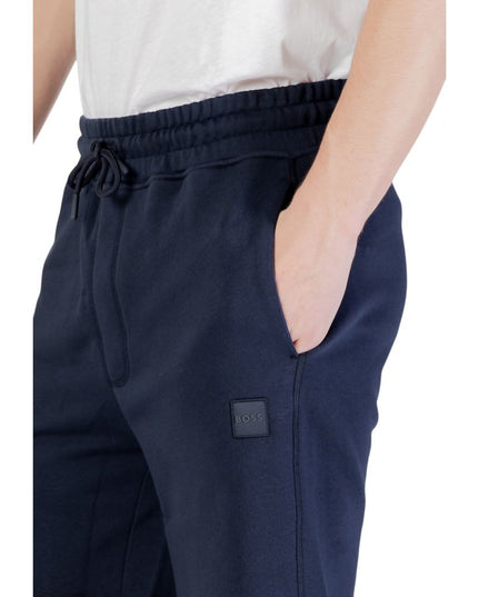 Hugo Boss Blue Cotton Bermuda Shorts