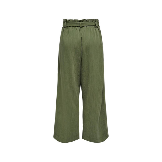 Only Green Viscose Casual Pants