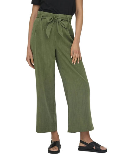 Only Green Viscose Casual Pants