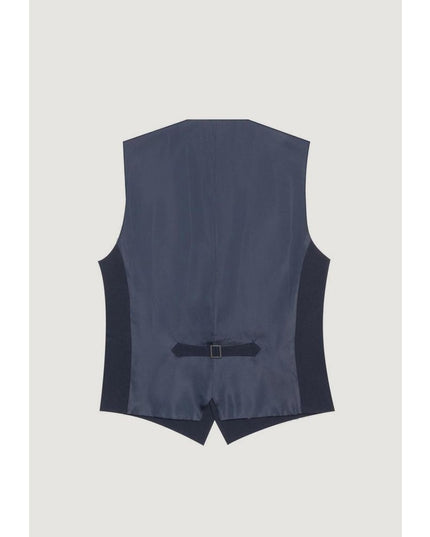 Antony Morato Blue Polyester Waistcoat