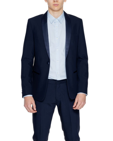 Antony Morato Blue Polyester Blazer