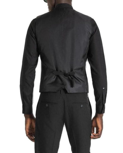 Antony Morato Black Polyester Waistcoat