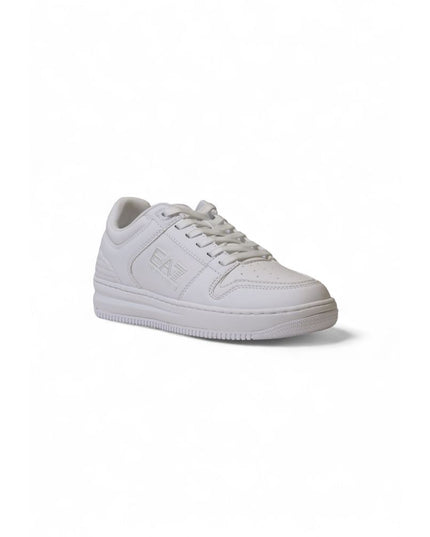 EA7 Emporio Armani White Polyester Athletic Sneakers